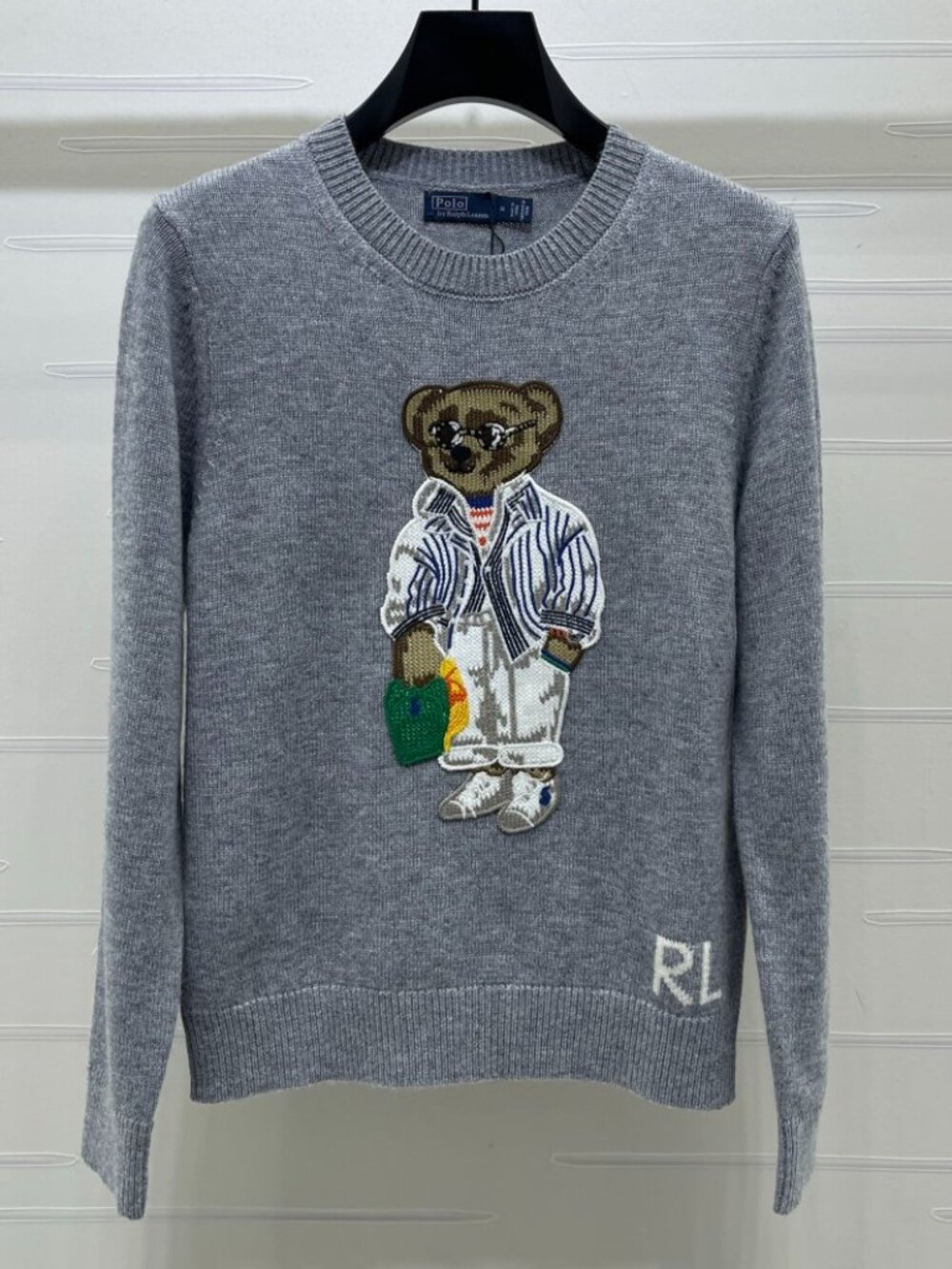 Polo Ralph Lauren Grey Polo Bear Crewneck Sweater